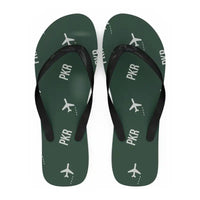 Thumbnail for Pokhara International Airport (PKR) Slippers & Flip Flops - Slippers - Flip Flops - Pattern - Dark Green