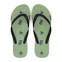 Thumbnail for Pokhara International Airport (PKR) Slippers & Flip Flops - Slippers - Flip Flops - Pattern - Light Green