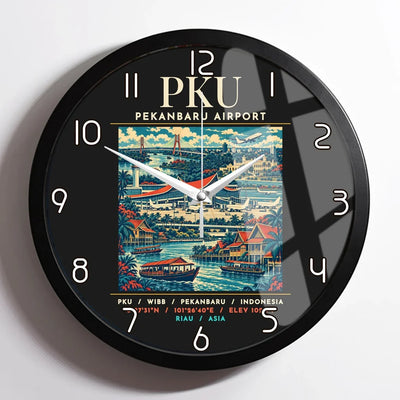 PKU - Poster - Wall Clock Framed - Black