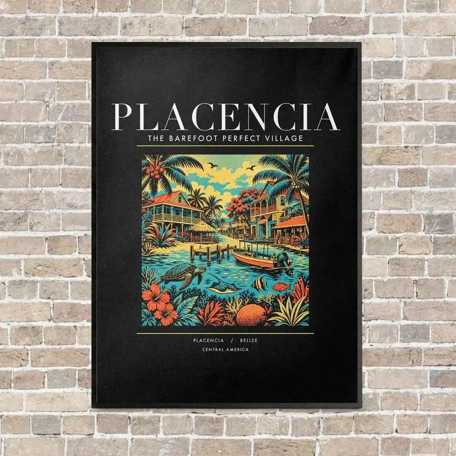 PLACENCIA - Poster - Canvas Framed - Black