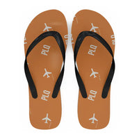 Thumbnail for Palanga International Airport (PLQ) Slippers & Flip Flops - Slippers - Flip Flops - Pattern - Orange