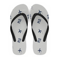 Thumbnail for Palanga International Airport (PLQ) Slippers & Flip Flops - Slippers - Flip Flops - Pattern - White