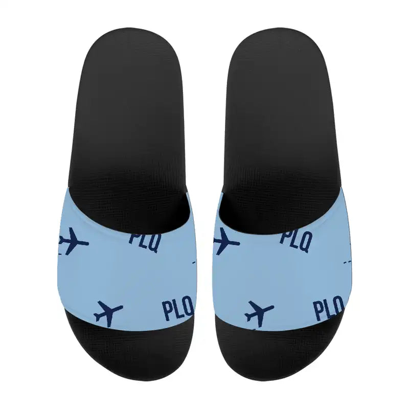 Palanga International Airport (PLQ) Slippers & Flip Flops - Slippers - Sport - Pattern - Light Blue