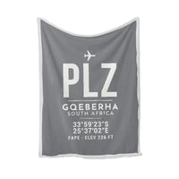 Thumbnail for Gqeberha Chief Dawid Stuurman International Airport (PLZ) Bedding Sets & Blankets - Blanket - ID Tag - Gray