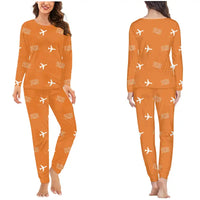 Thumbnail for Puerto Montt El Tepual International Airport (PMC) Pajamas - Women Pajamas - Orange
