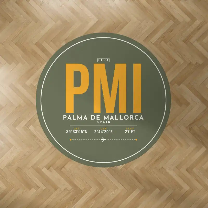 Palma de Mallorca Airport (PMI) Carpets - Carpet Round - ID Tag - Green Army