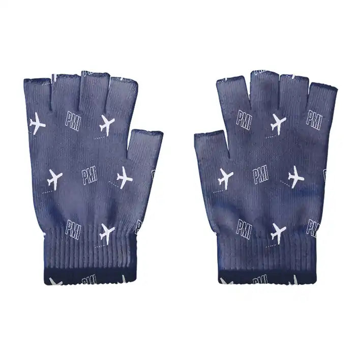 Palma de Mallorca Airport (PMI) Gloves - Gloves - Cut - Pattern - Navy Blue