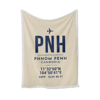 Thumbnail for Phnom Penh International Airport (PNH) Bedding Sets & Blankets - Blanket - ID Tag - Beige