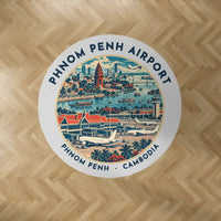 Thumbnail for Phnom Penh International Airport (PNH) Carpets - Carpet Round - Badge - Light Gray