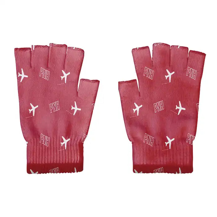 Phnom Penh International Airport (PNH) Gloves - Gloves - Cut - Pattern - Red