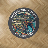 Thumbnail for Pantelleria Airport (PNL) Carpets - Carpet Round - Badge - Dark Gray