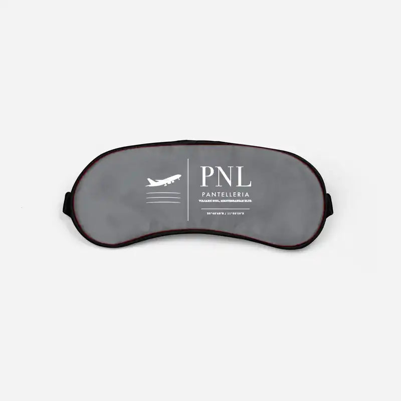 Pantelleria Airport (PNL) Sleep Masks - Sleep Mask - Front - Gray