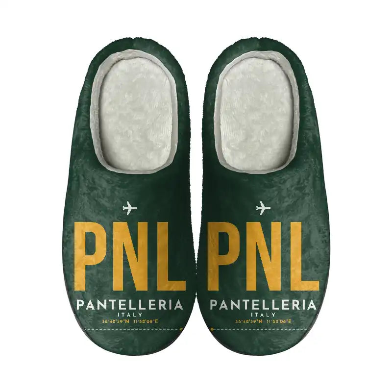 Pantelleria Airport (PNL) Slippers & Flip Flops - Slippers - Cotton - Code - Same - Dark Green