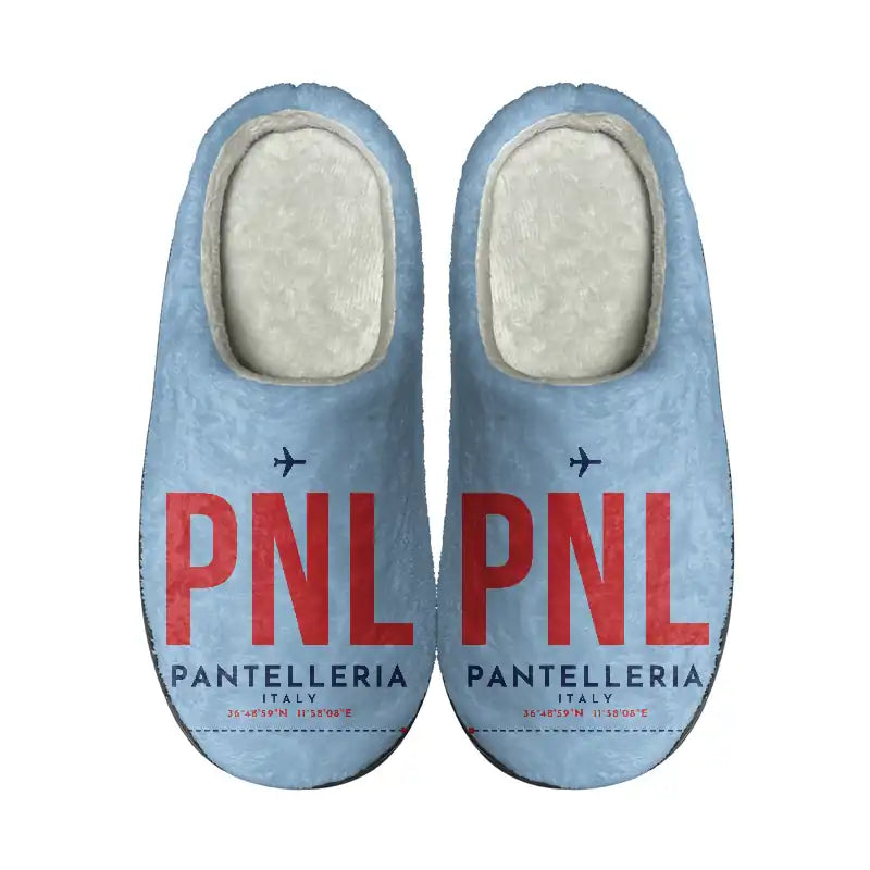 Pantelleria Airport (PNL) Slippers & Flip Flops - Slippers - Cotton - Code - Same - Light Blue