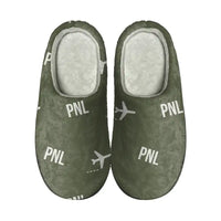 Thumbnail for Pantelleria Airport (PNL) Slippers & Flip Flops - Slippers - Cotton - Pattern - Green Army