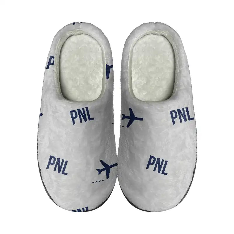 Pantelleria Airport (PNL) Slippers & Flip Flops - Slippers - Cotton - Pattern - Light Gray