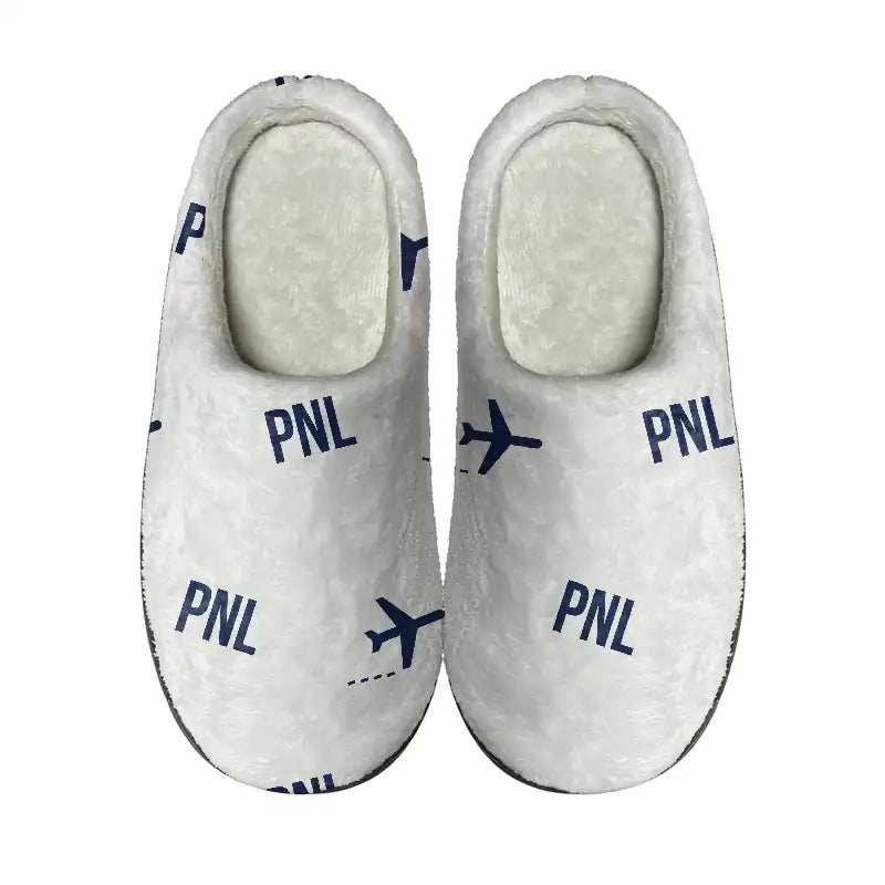 Pantelleria Airport (PNL) Slippers & Flip Flops - Slippers - Cotton - Pattern - White
