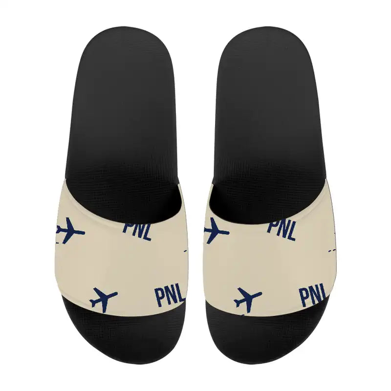 Pantelleria Airport (PNL) Slippers & Flip Flops - Slippers - Sport - Pattern - Beige