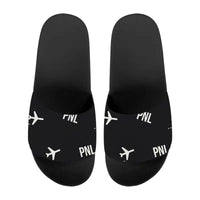 Thumbnail for Pantelleria Airport (PNL) Slippers & Flip Flops - Slippers - Sport - Pattern - Black