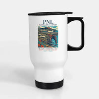 Thumbnail for Pantelleria Airport (PNL) Travel Mugs - Poster - Stainless Steel with Holder - White