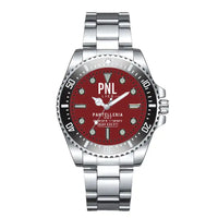Thumbnail for Pantelleria Airport (PNL) Aviator Watches - Classic - Dark Red - Premium Diver - Black