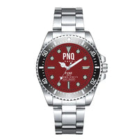 Thumbnail for Pune Airport (PNQ) Aviator Watches - Classic - Dark Red - Premium Diver - Black