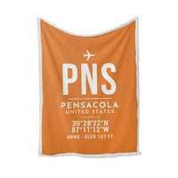 Thumbnail for Pensacola International Airport (PNS) Bedding Sets & Blankets - Blanket - ID Tag - Orange