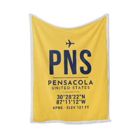 Thumbnail for Pensacola International Airport (PNS) Bedding Sets & Blankets - Blanket - ID Tag - Yellow