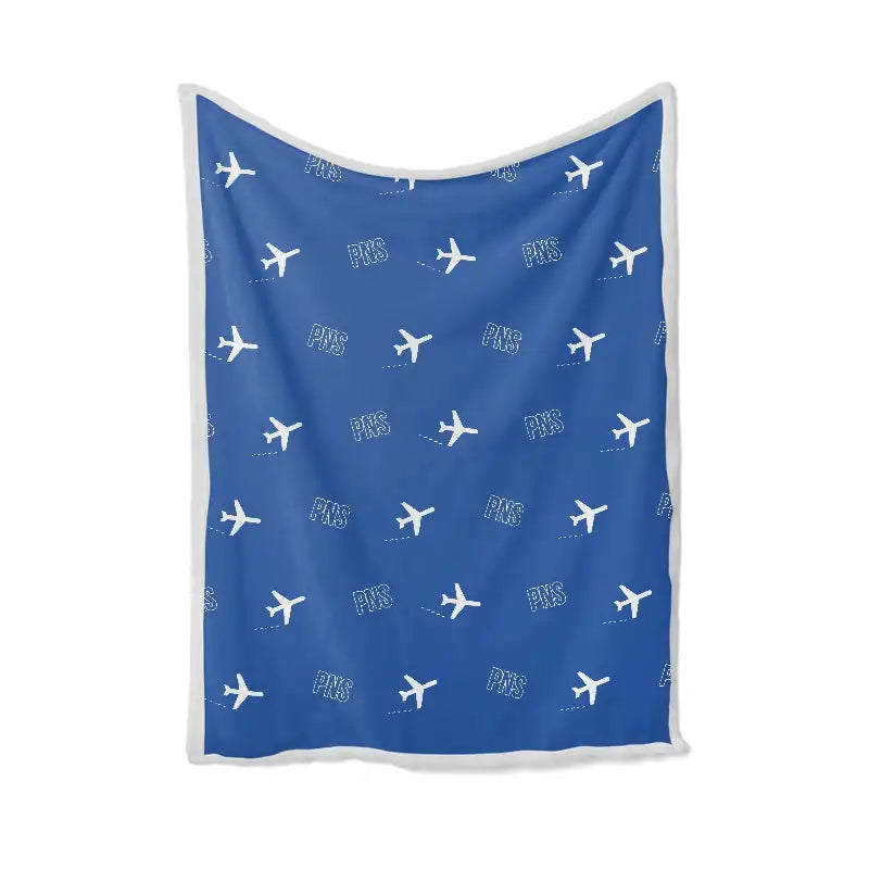 Pensacola International Airport (PNS) Bedding Sets & Blankets - Blanket - Pattern - Blue