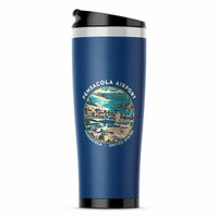 Thumbnail for Pensacola International Airport (PNS) Travel Mugs - Badge - Stainless Steel (No Holder) - Blue