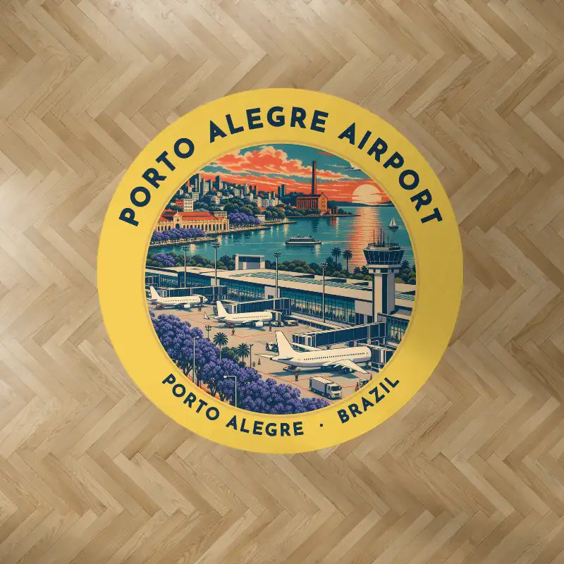 Porto Alegre - Salgado Filho International Airport (POA) Carpets - Carpet Round - Badge - Yellow
