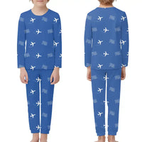 Thumbnail for Porto Alegre - Salgado Filho International Airport (POA) Pajamas - Children Pajamas - Blue