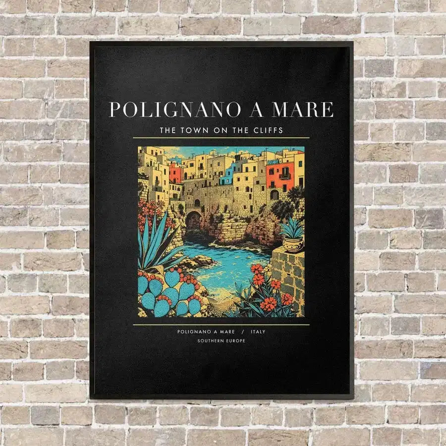 POLIGNANO A MARE - Poster - Canvas Framed - Black