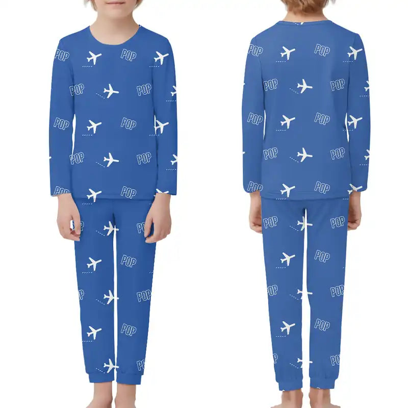 Gregorio Luperón International Airport (POP) Pajamas - Children Pajamas - Blue
