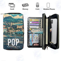 Thumbnail for Gregorio Luperón International Airport (POP) Leather Wallets - Zip Long Wallet - Scene
