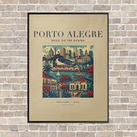 Thumbnail for PORTO ALEGRE - Poster - Canvas Framed - Beige