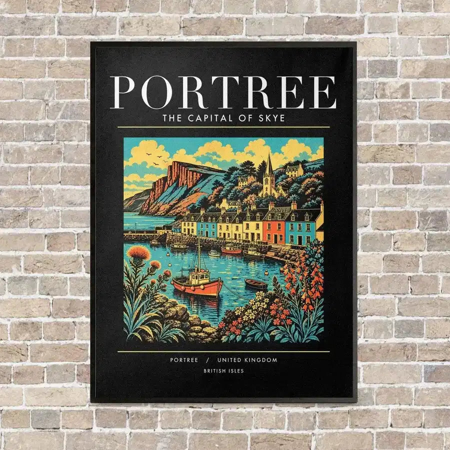 PORTREE - Poster - Canvas Framed - Black