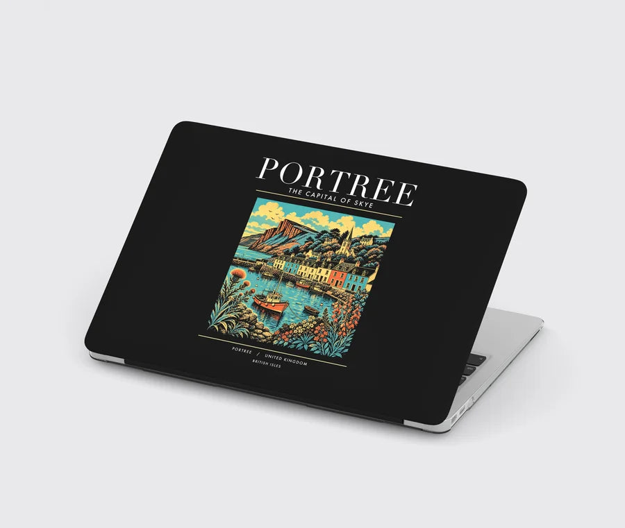 PORTREE - Poster - MacBook Case - Black