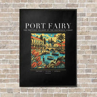 Thumbnail for PORT FAIRY - Poster - Canvas Framed - Black
