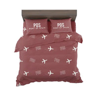 Thumbnail for Piarco International Airport (POS) Bedding Sets & Blankets - Bedding Set - Pattern - Dark Red