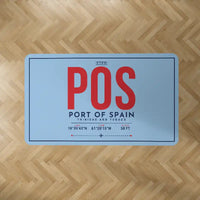 Thumbnail for Piarco International Airport (POS) Carpets - Carpet Rectangle - ID Tag - Light Blue