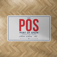 Thumbnail for Piarco International Airport (POS) Carpets - Carpet Rectangle - ID Tag - Light Gray
