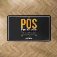 Thumbnail for Piarco International Airport (POS) Carpets - Carpet Rectangle - ID Tag + Name - Black