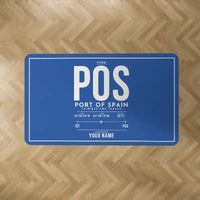 Thumbnail for Piarco International Airport (POS) Carpets - Carpet Rectangle - ID Tag + Name - Blue