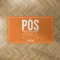 Thumbnail for Piarco International Airport (POS) Carpets - Carpet Rectangle - ID Tag + Name - Orange