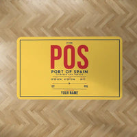 Thumbnail for Piarco International Airport (POS) Carpets - Carpet Rectangle - ID Tag + Name - Yellow