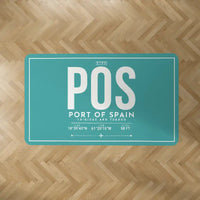 Thumbnail for Piarco International Airport (POS) Carpets - Carpet Rectangle - ID Tag - Turquoise