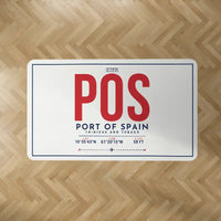 Thumbnail for Piarco International Airport (POS) Carpets - Carpet Rectangle - ID Tag - White