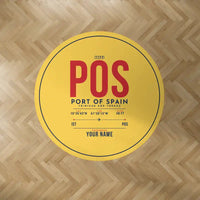 Thumbnail for Piarco International Airport (POS) Carpets - Carpet Round - ID Tag + Name - Yellow