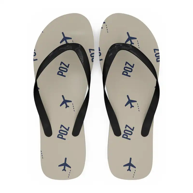 Poznan - awica Henryk Wieniawski Airport (POZ) Slippers & Flip Flops - Slippers - Flip Flops - Pattern - Beige